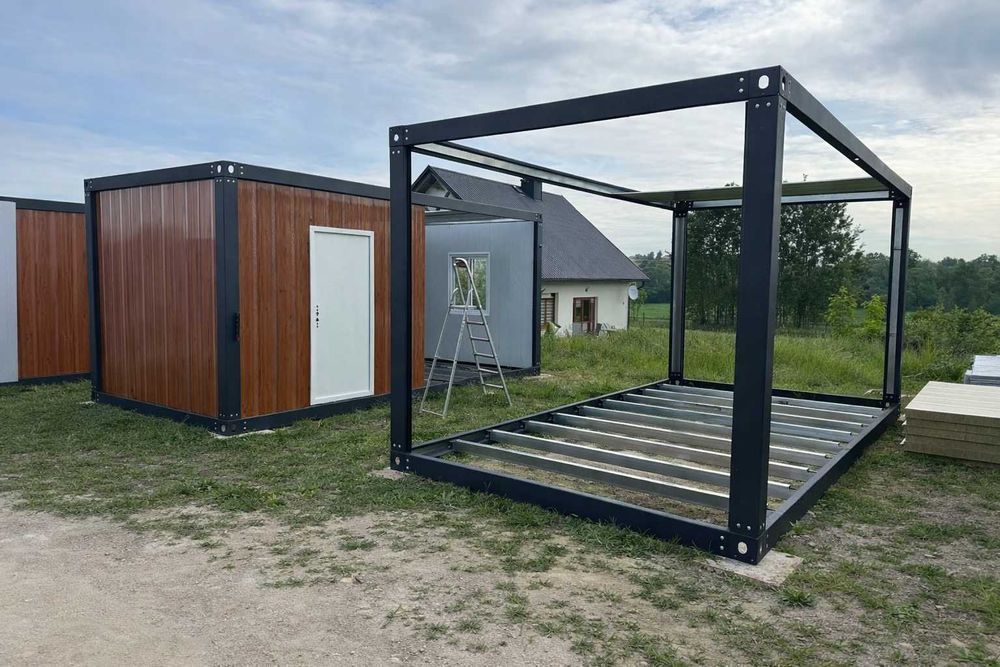 Rama kontenerowa 3x3 4x3 5x3 6x3 7x3 modułowa producent dostawa od ręki w częściach