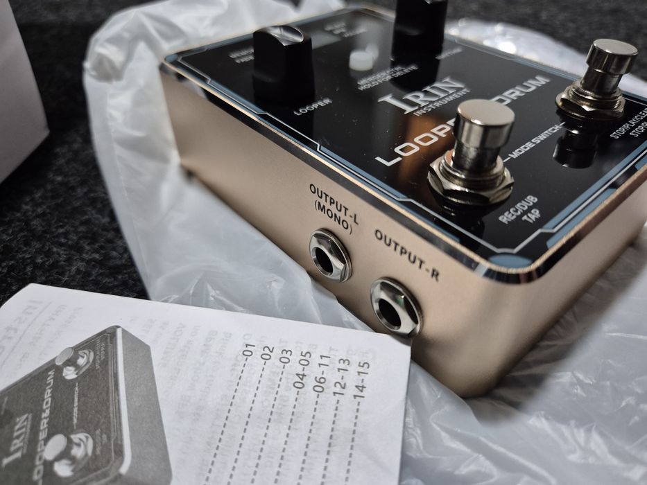 Pedal de efeitos de guitarra da marca IRIN, modelo Looper & Drum