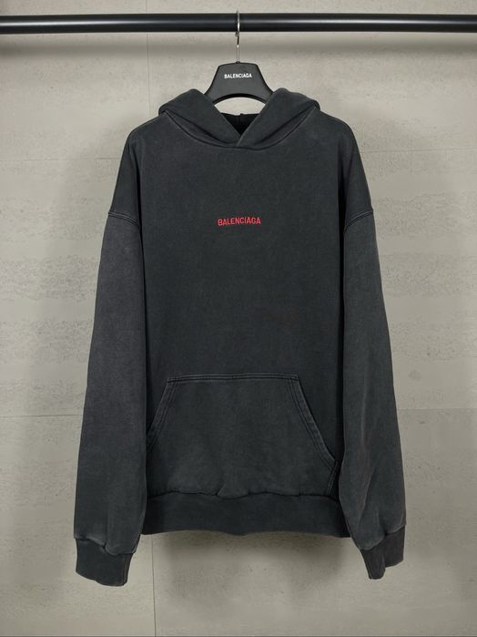 Худи оверсайз с капюшоном BALENCIAGA кофта реглан батник мужской