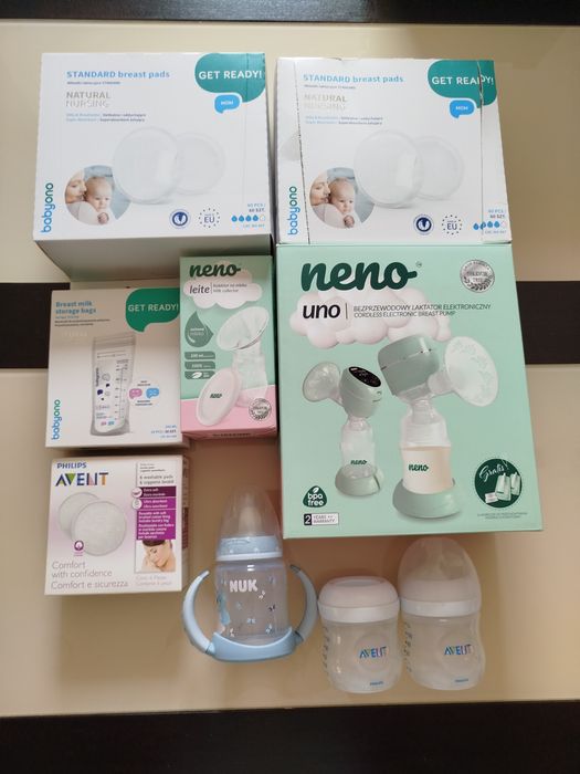 Neno Laktator, kolektor na mleko, wkładki, butelki