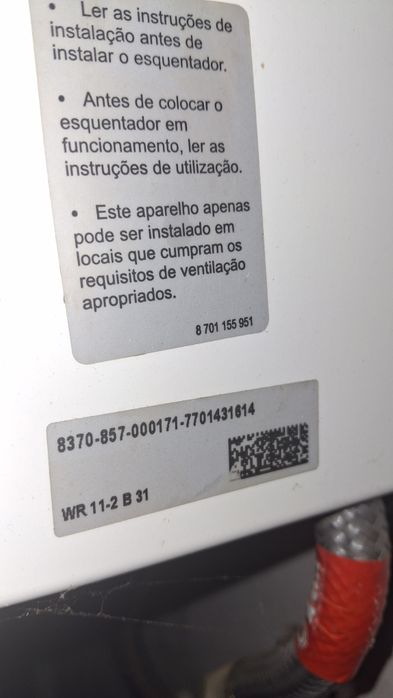 Esquentador wr 11-2b 31 como novo