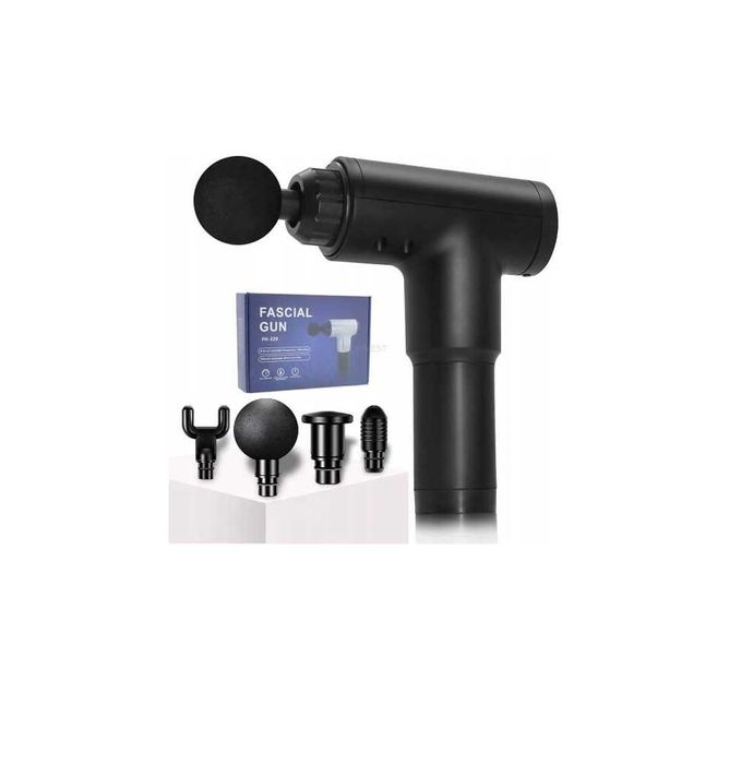 ZESTAW Masażer wibracyjny pistolet do masażu 4 głowice do ciała pleców