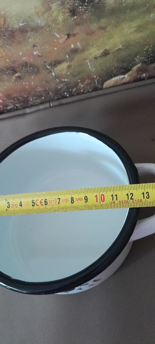 Rondelek,garnuszek emaliowany,nowy