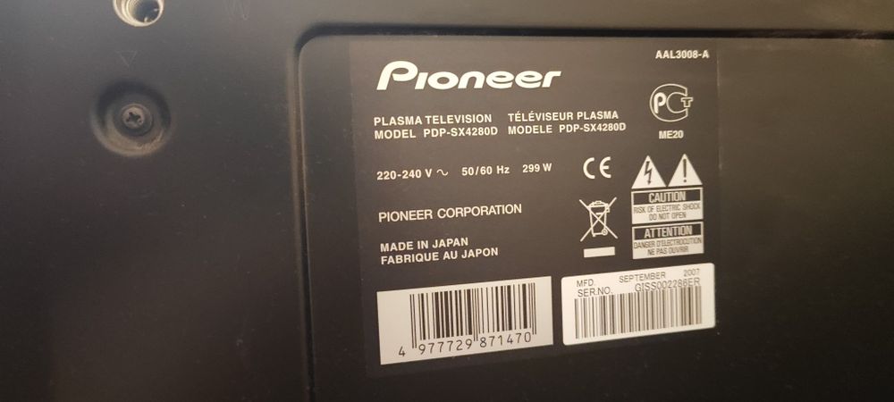 Телевизор плазма pioneer pdp sx4280d
