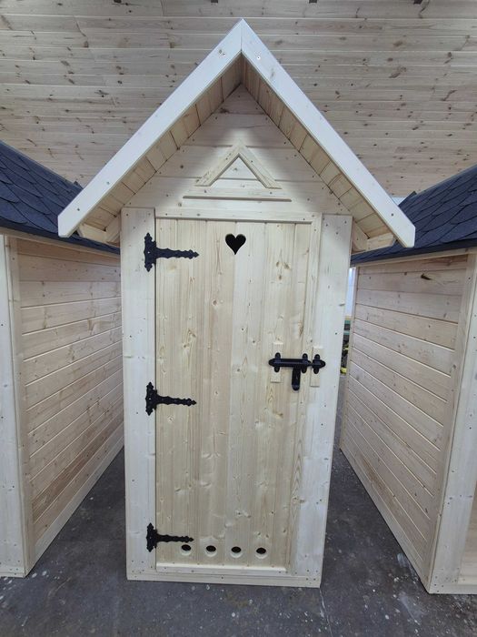 Toaleta drewniana PREMIUM solidna, duża, ogrodowa, świerk skandynawski