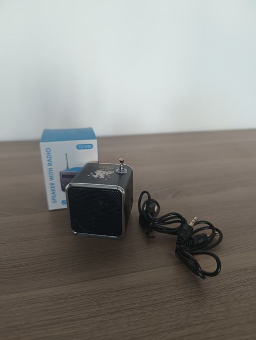 Głośnik bezprzewodowy, mini radio, led, bluetooth, zestaw