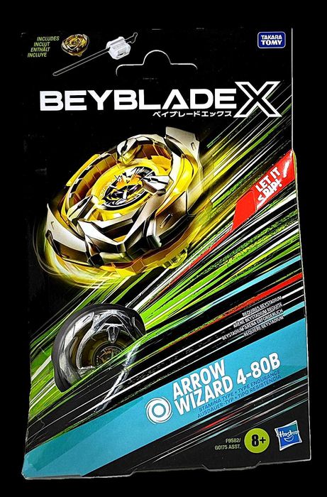 Żółty bączek Beyblade X -Arrow Wizard 4-80B.