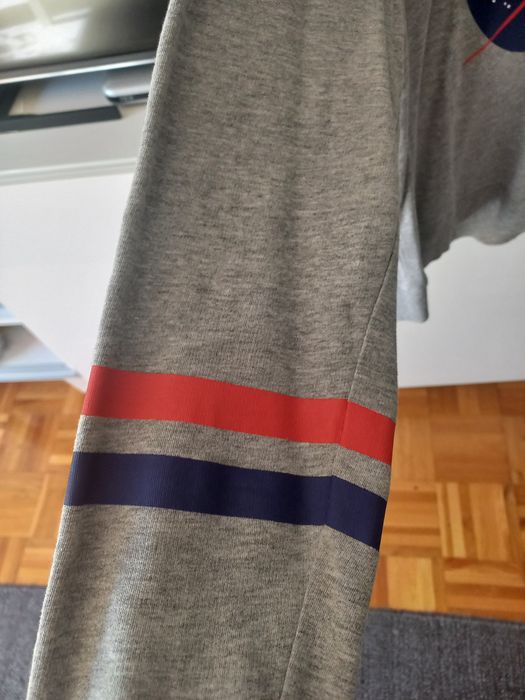 bluza szara nasa długi rękaw hoodie