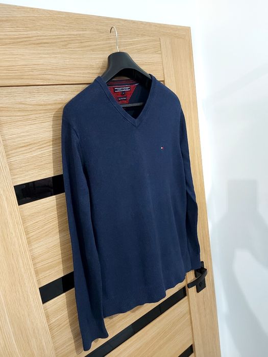 Granatowy sweterek roz M Tommy Hilfiger M Prima Cotton Cashmere