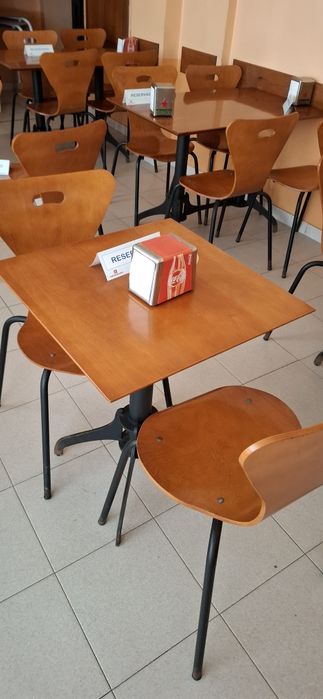 Mobiliario café Mesas e cadeiras como Novo