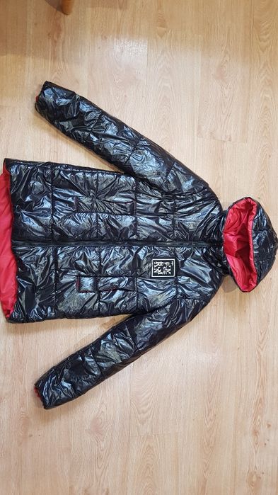 Зимняя чёрная куртка зимова курточка зима пальто пальтишко пуховик лак