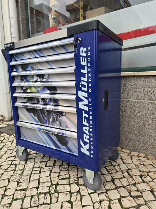 Carrinho de ferramentas 7 gavetas completas novo