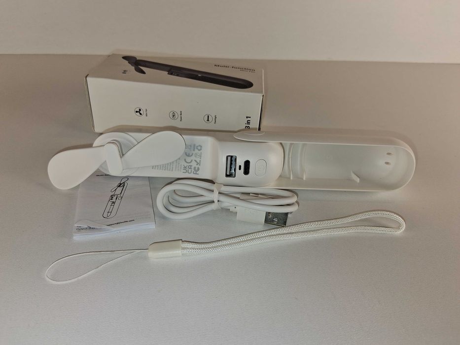 Y134 Wielofunkcyjny Mini Wiatrak Ręczny Powerbank Latarka Wentylator