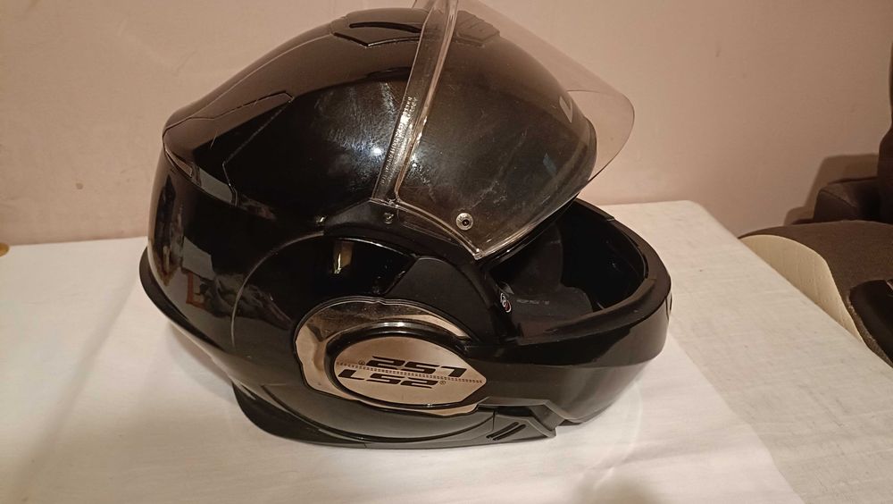 Kask szczękowy LS2 Valiant Czarny Połysk Rozm. L + Blenda