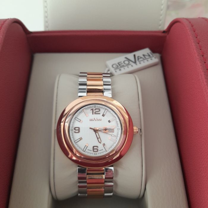Relógio dourado e prateado "GeoVani"