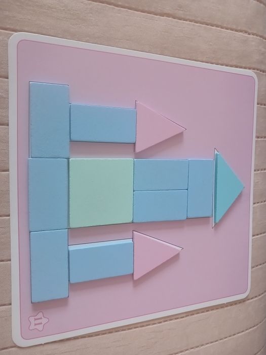 Геометричний дерев'яний пазл «Склади візерунок», 190 дет.