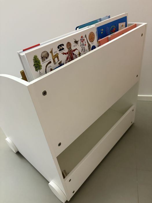 Estante de livros infantil.