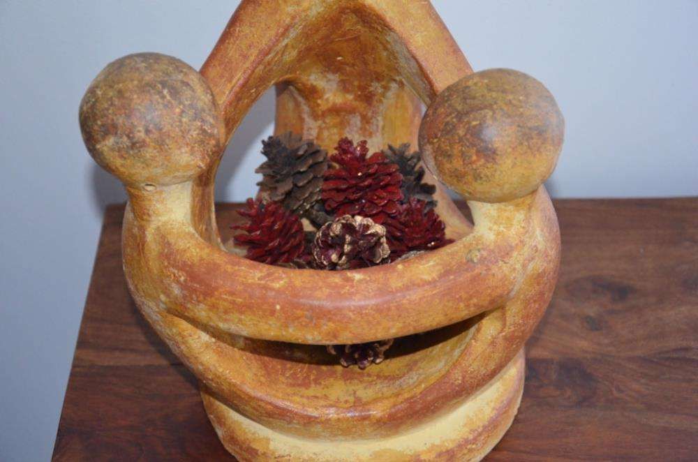 Peça decorativa/utilitária “Mãe e Filhos”,em terracota – México