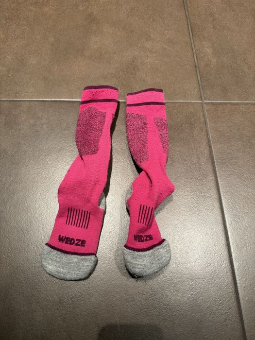 Skarpety narciarskie dziewczęce 31-34 Wełna WEDZE