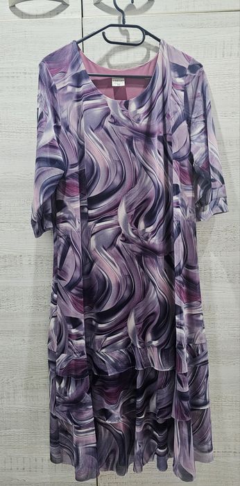 Piękna sukienka elegancka plus size 52 XXL ślub  wesele