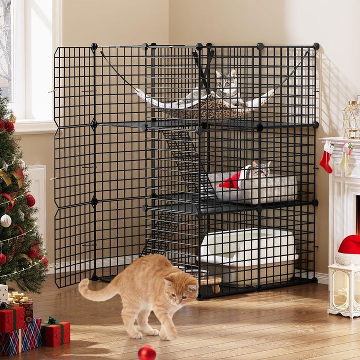 YITAHOME Cat Cage Indoor 3-рівнева клітка для котів та дрібних тварин