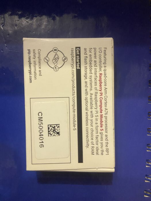 Обчислювальний модуль raspberry pi 5 compute module CM5004016