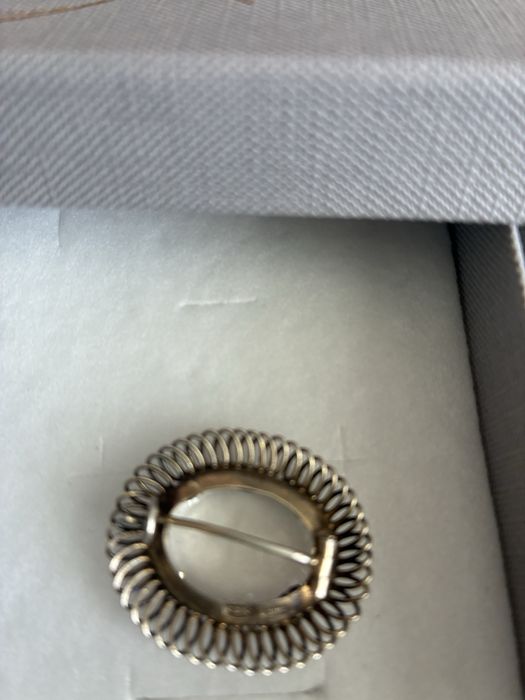 Брошка срібло СРСР, кришталь