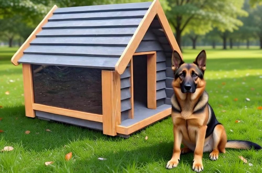 Buda dla owczarka z oknem waga 140kg