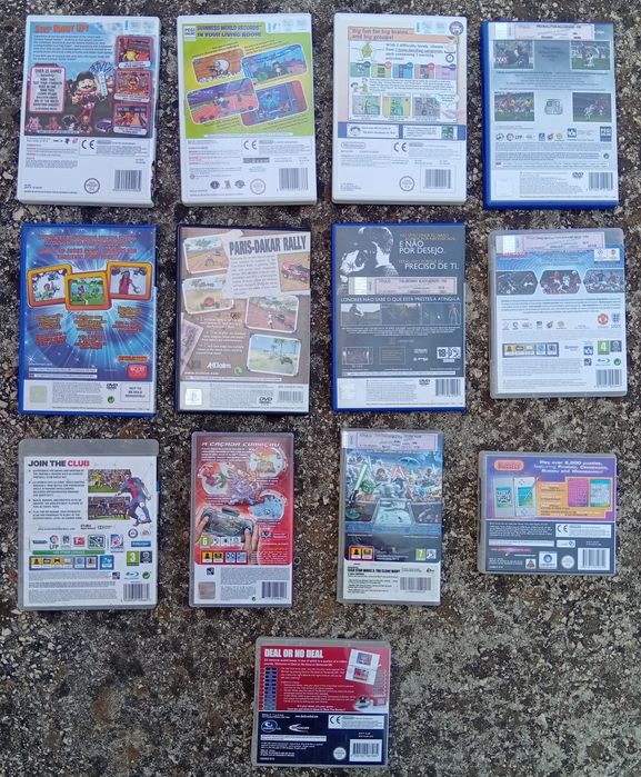 Conjunto de jogos para PlayStation, Wii e Nintendo