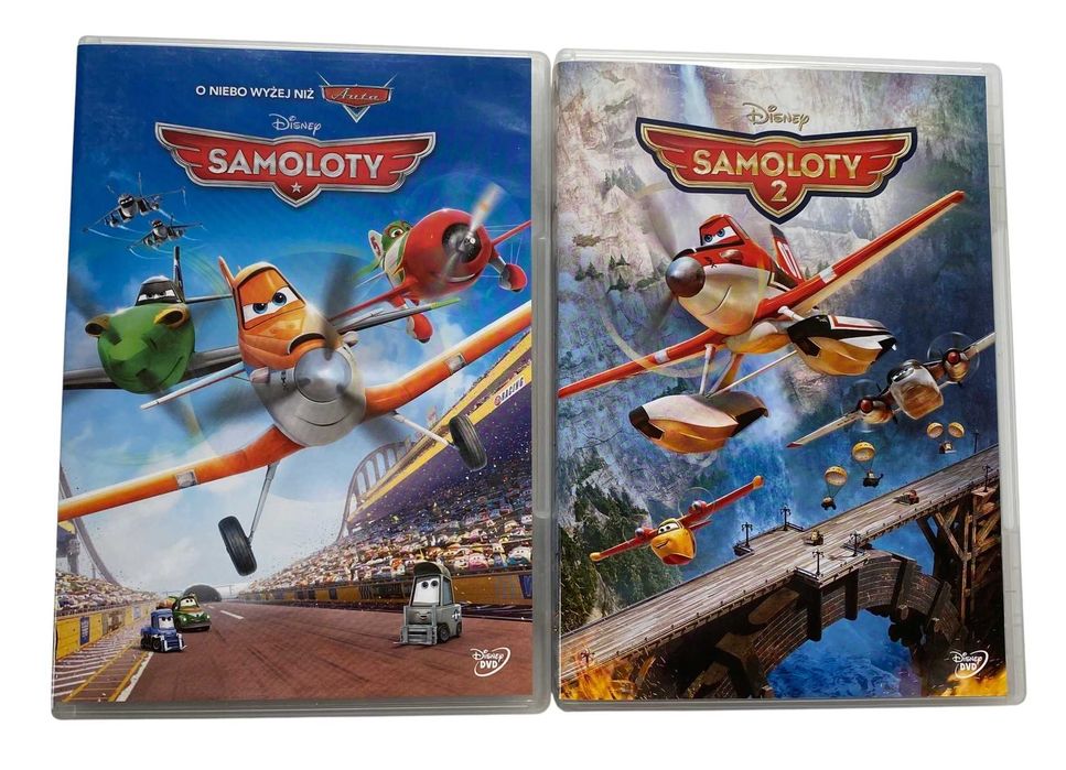 Samoloty 1-2 DVD Disney Bajki Dla Dzieci Animowane Dubbing PL Komplet