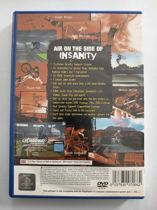Gravity Games Bike PS2 PlayStation 2 angielska komplet