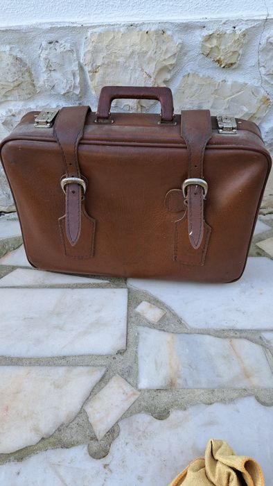 Mala em pele vintage