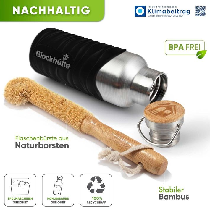 Blockhütte Butelka na napoje ze stali nierdzewnej, 750 ml,