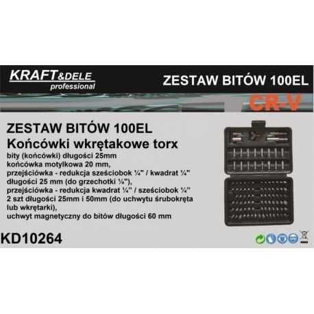 Zestaw bitów - końcówek torx 100 el.  KD10264