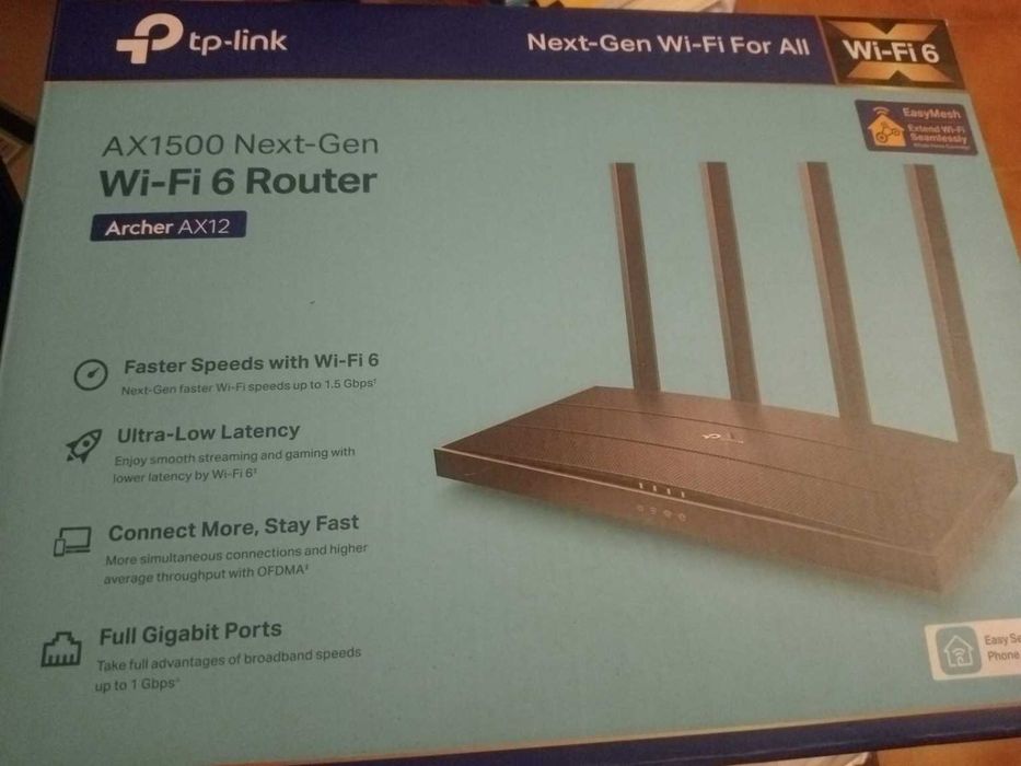 Router TP-Link Archer AX12 AX1500 Wi-Fi 6 – Novo