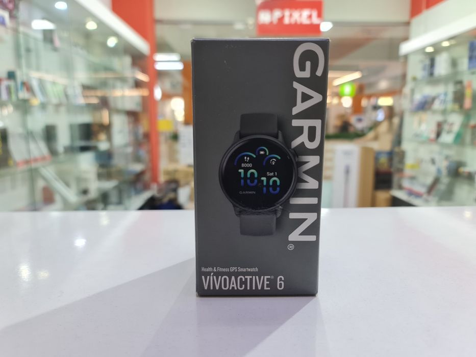 Новий Garmin Vivoactive 6 Slate with Pebble Grey Band (010-02985-04)
