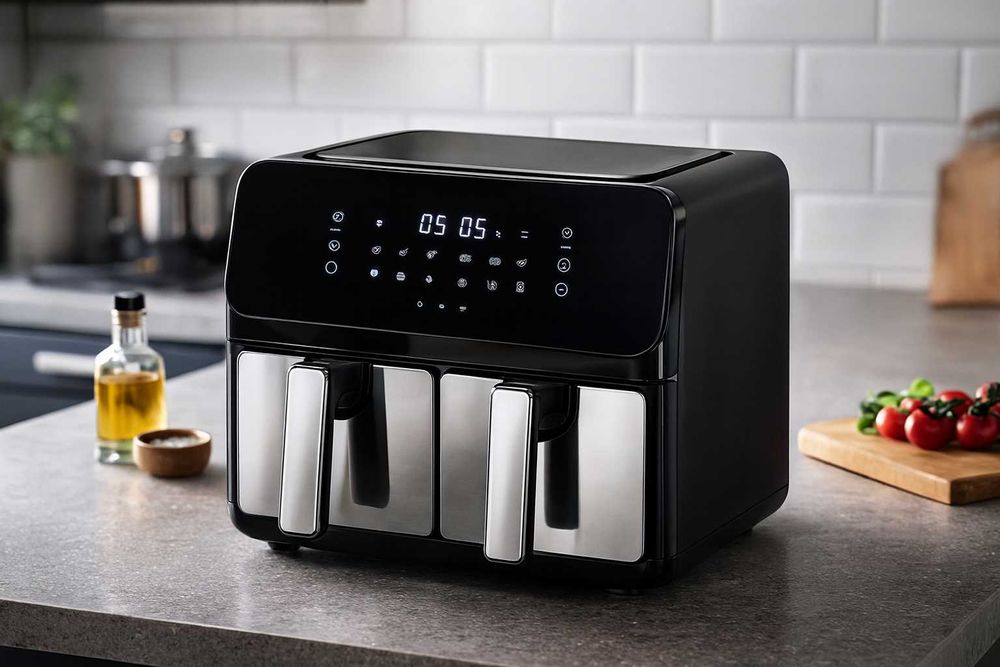 NOWA Fytkownica Beztłuszczowa Dwukomorowa XL Air Fryer 9L 1700W