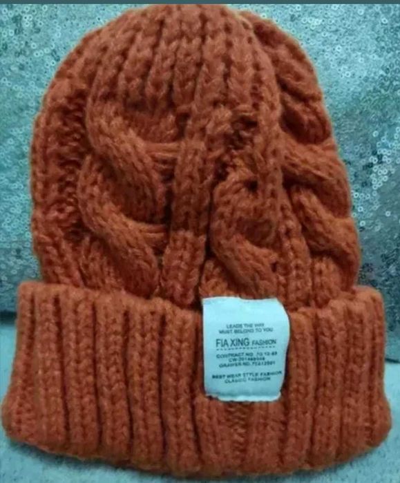 Ciepła czapka zimowa damska męska zawijana