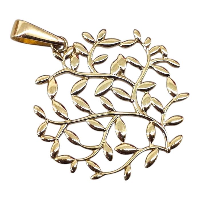 złota zawieszka listki 585