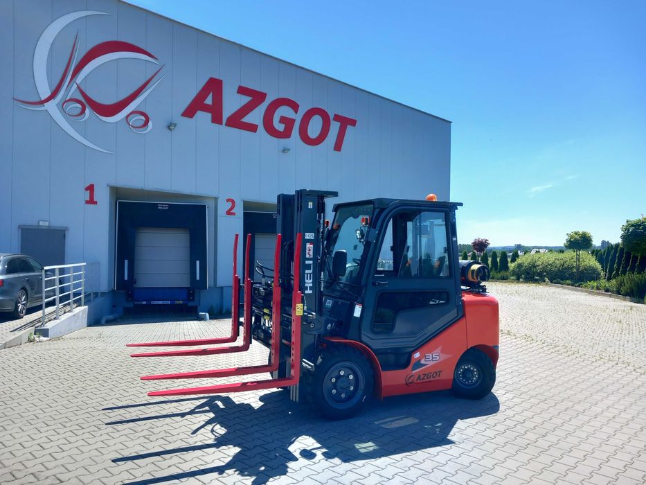 Wózek Widłowy Spalinowy Heli 3,5t Maszt 4,7 Paletyzer Wideł 2024-09