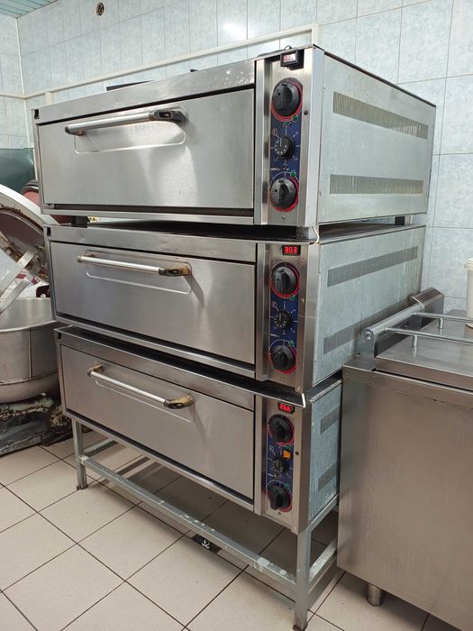 Електропіч подова трьохсекційна, шафа пекарська, ШПЄ