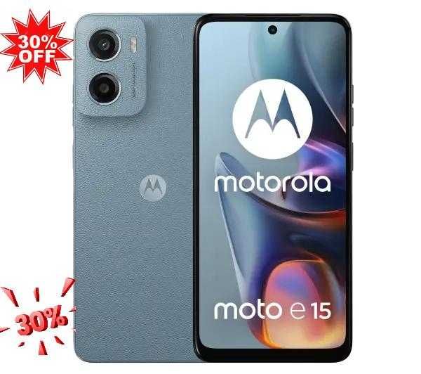 Smartfon MOTOROLA Moto E15 4G (LTE) 2 GB/ 64 GB Niebieski 30% TANIEJ !