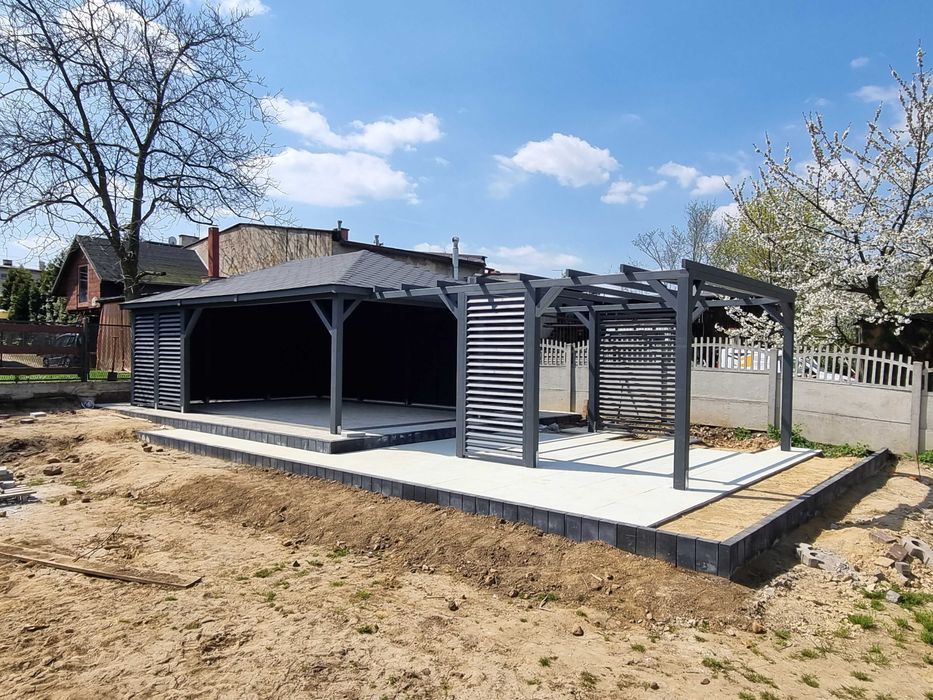 Altana ogrodowa 5 x 7 + pergola domek narzędziowy altanka PRODUCENT