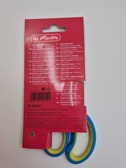 Nożyczki Zaokrąglone ergonomiczne niebieskie