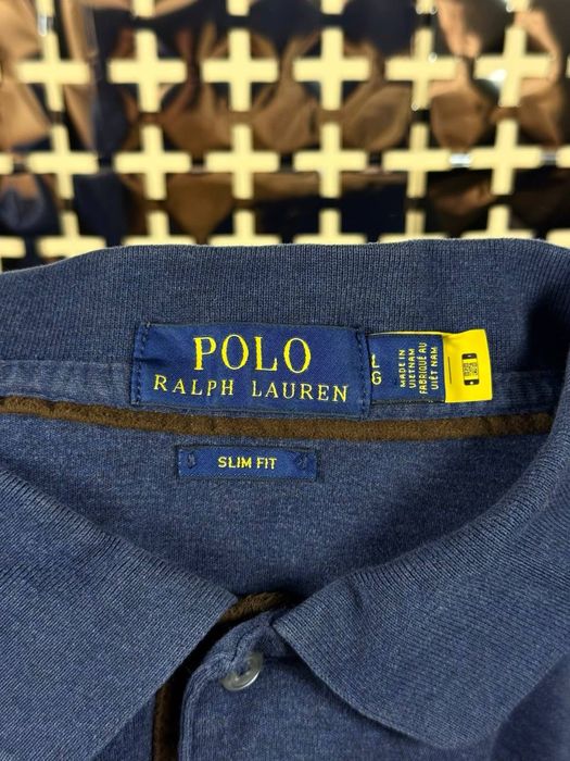 Лонгслів-поло Polo Ralph Lauren оригінал Polo M-L синій 10/10