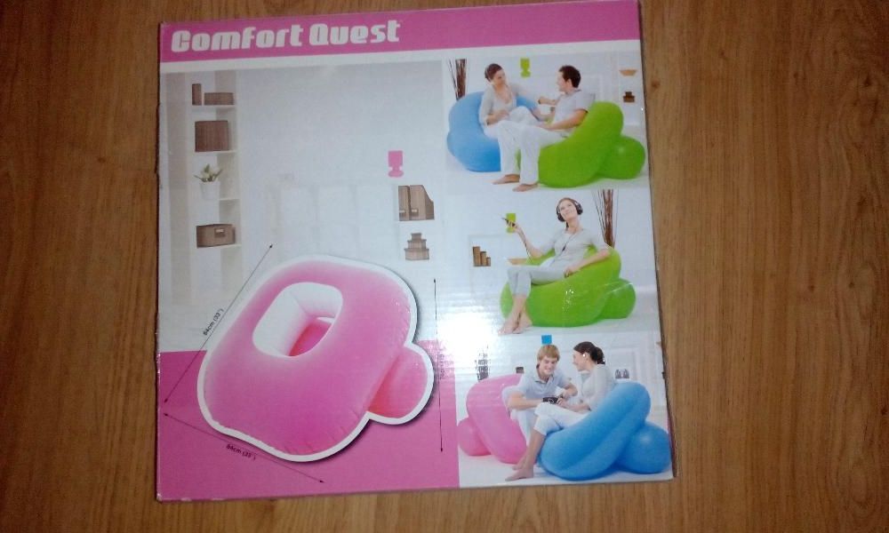 Sofa insuflavel cor de rosa