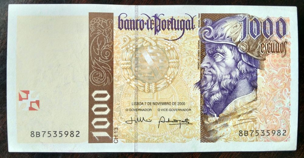 Lote 9 Notas 1000$ Pedro Álvares Cabral Estado Novas UNCs