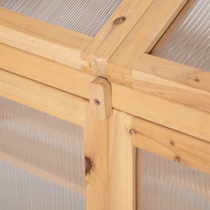 Estufa de Madeira com Painéis de Policarbonato - 70x50x120cm