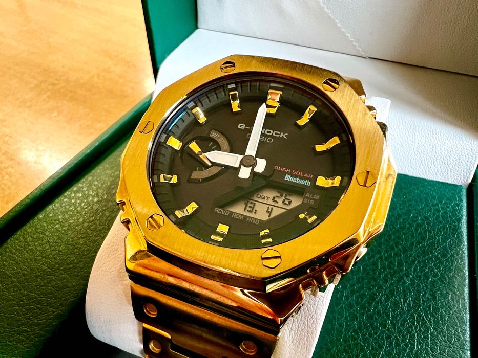 Casio G-Shock GA-B2100 Custom Gold Szafir Solar Bluetooth