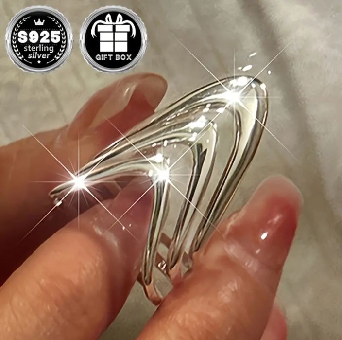 Шикарна, стильна каблучка зі срібла